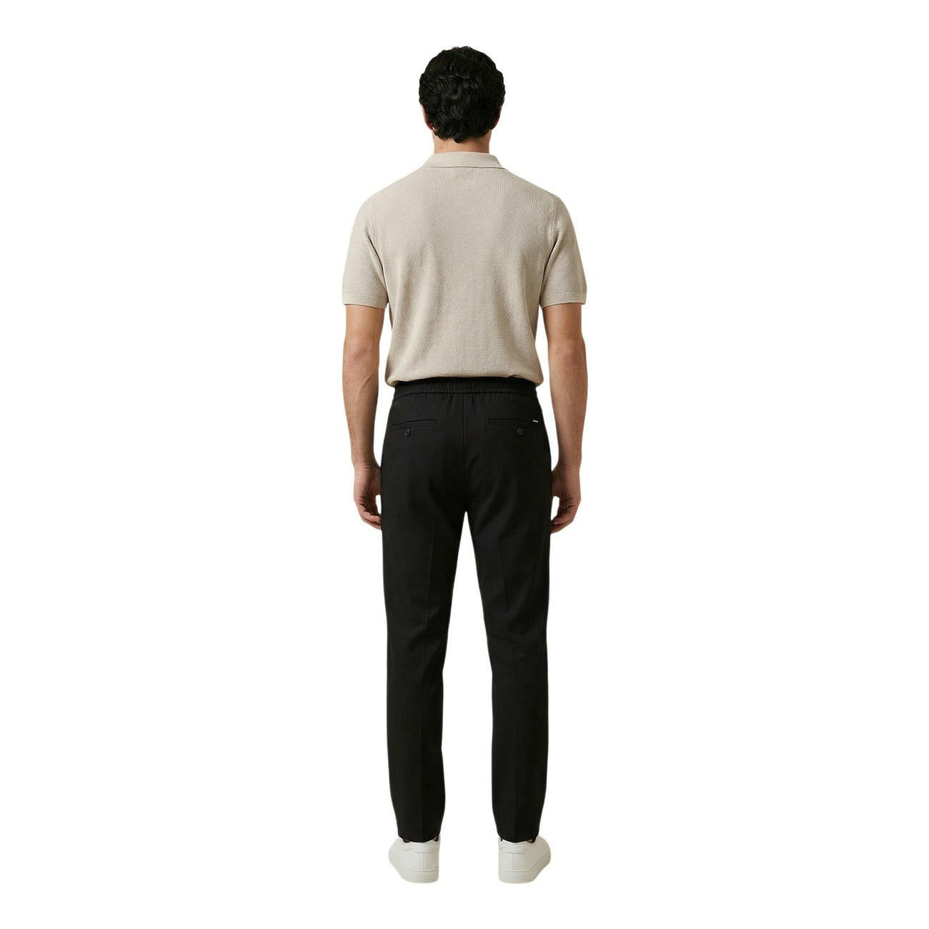 2457560 Gianni Lupo Pantaloni Nero Poliestere Uomo