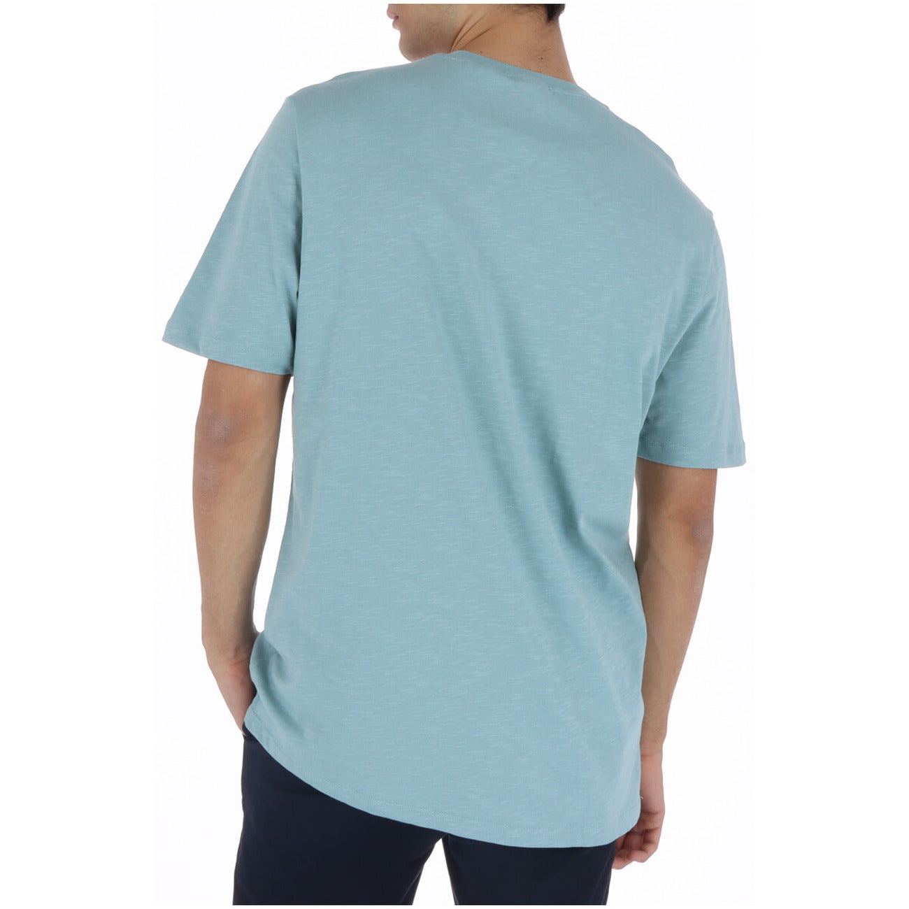 2217245 Lyle & Scott T-Shirt Azzurro Stampa Uomo