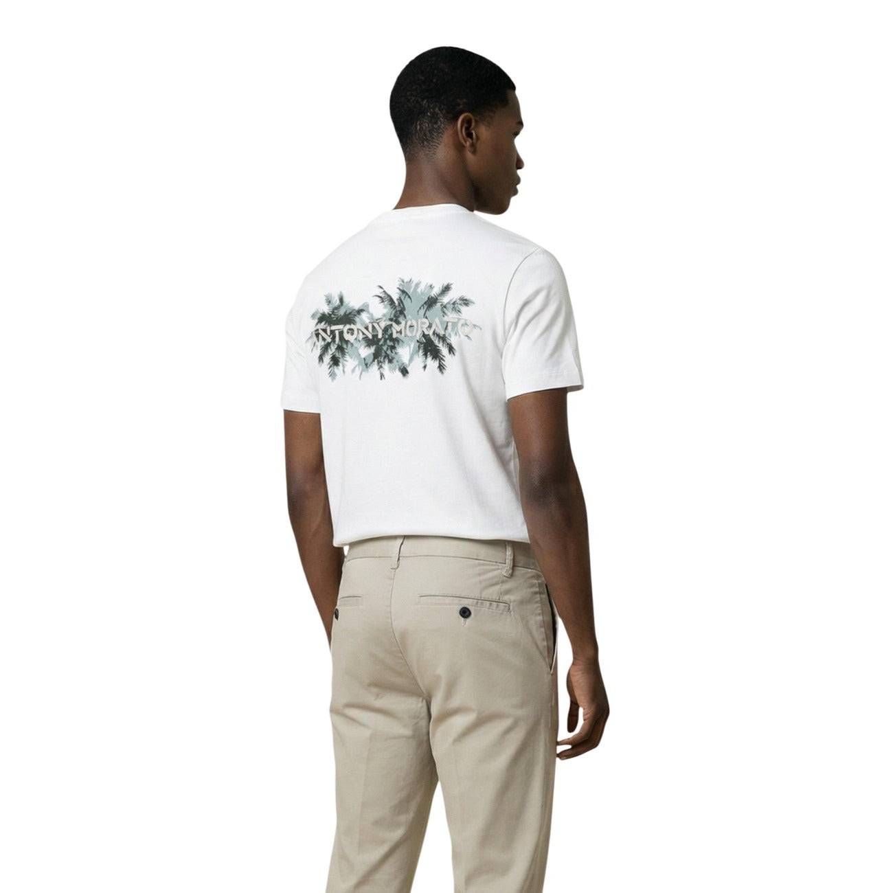 2451719 Antony Morato T-Shirt Bianca Stampa 100% Cotone Uomo