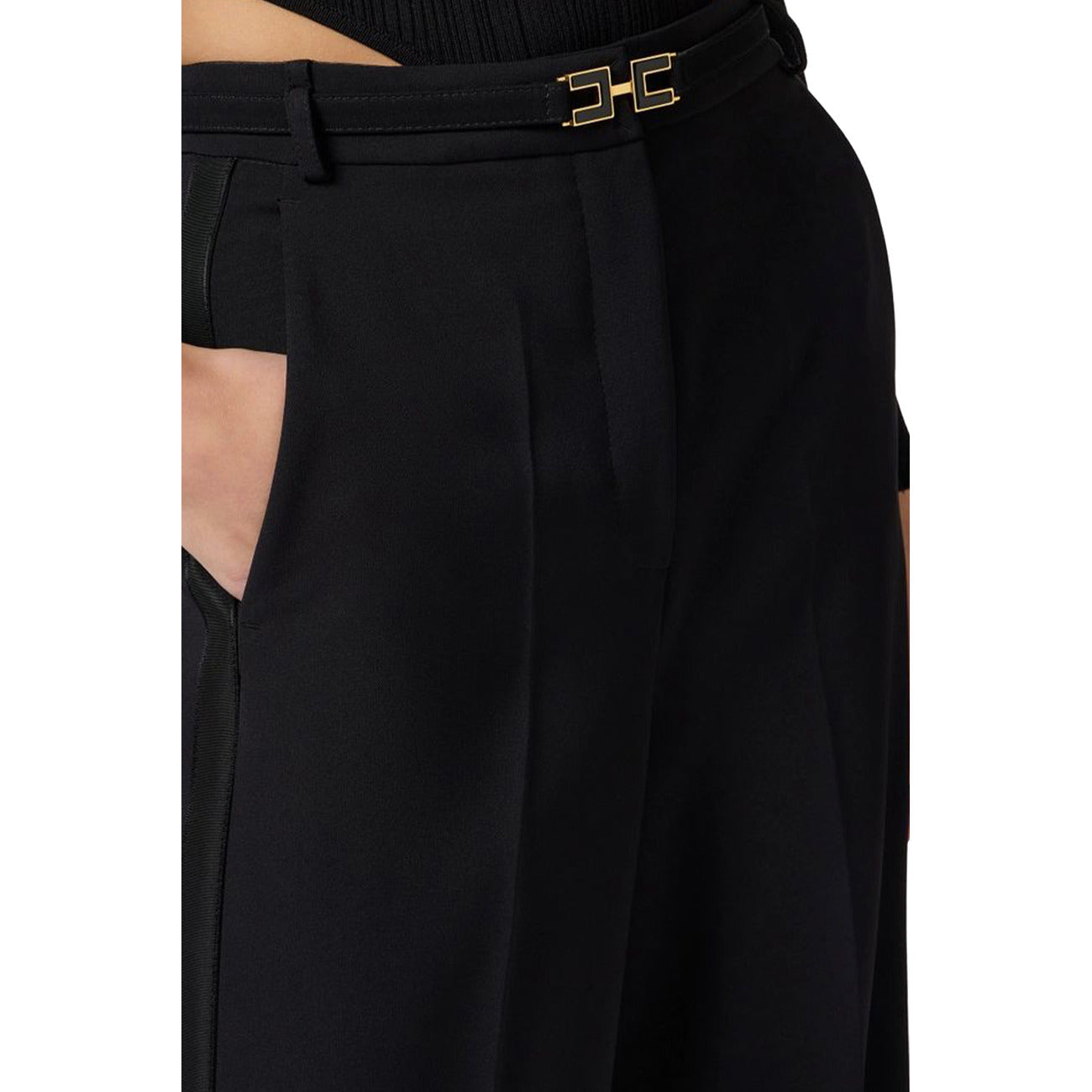 493902 Elisabetta Franchi Pantaloni Neri Donna Primavera/Estate