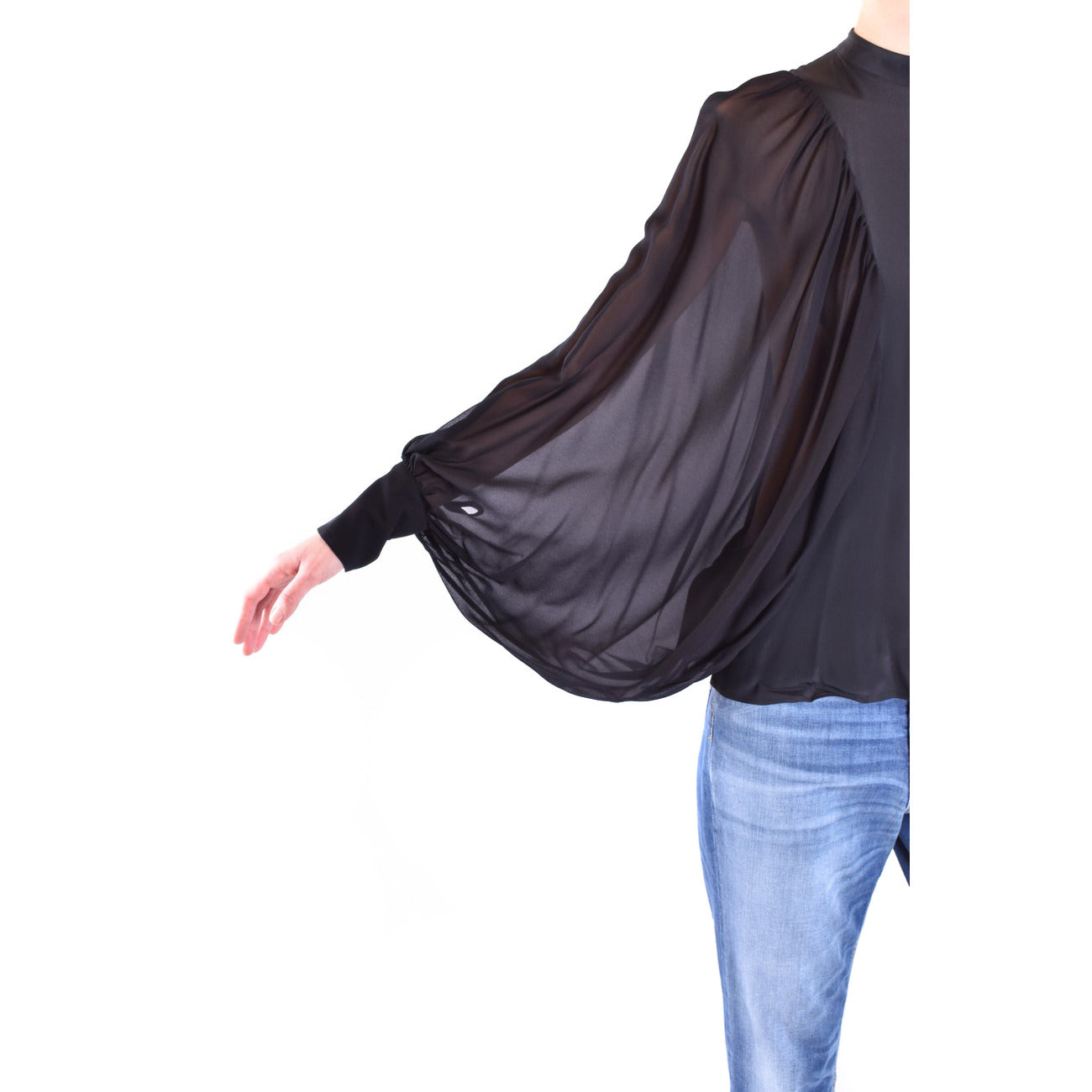 2433294 Dondup Blouse Nera Acetato Seta Donna