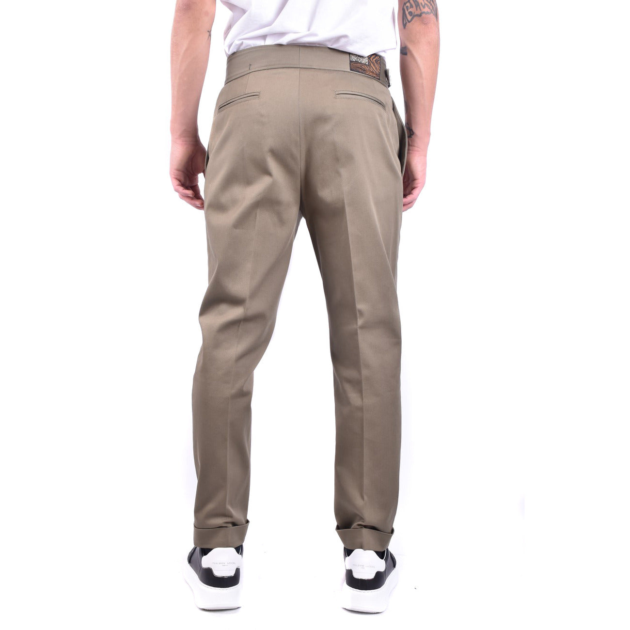 2426196 Roberto Cavalli Pantaloni Cammello Cotone Elastan Uomo