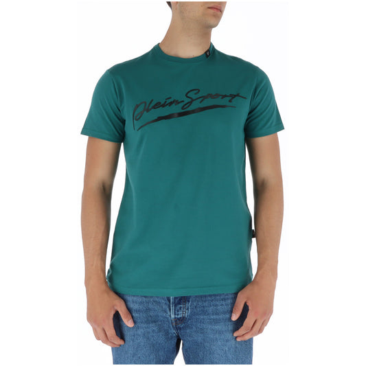 443707 Plein Sport T-Shirt Verde Stampa Uomo
