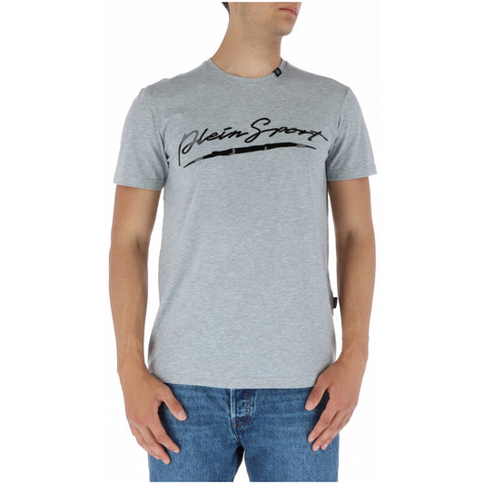 443760 Plein Sport T-Shirt Grigio Stampa Uomo