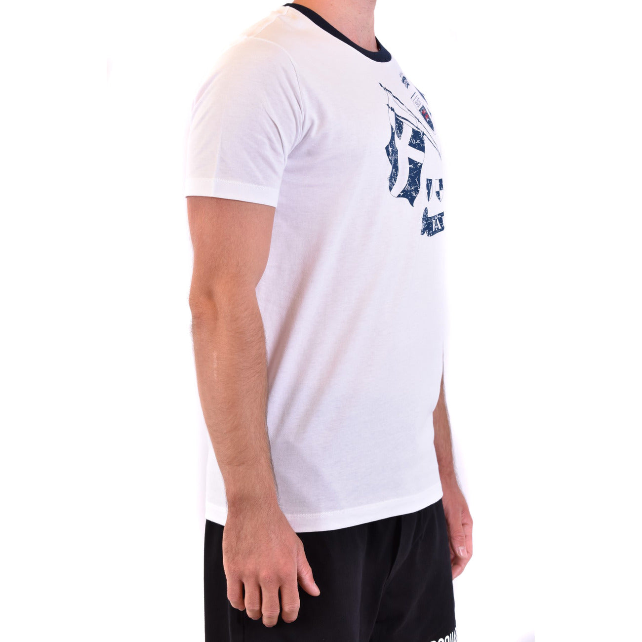 2450088 Paul&Shark T-Shirt Bianca Stampa 100% Cotone Uomo