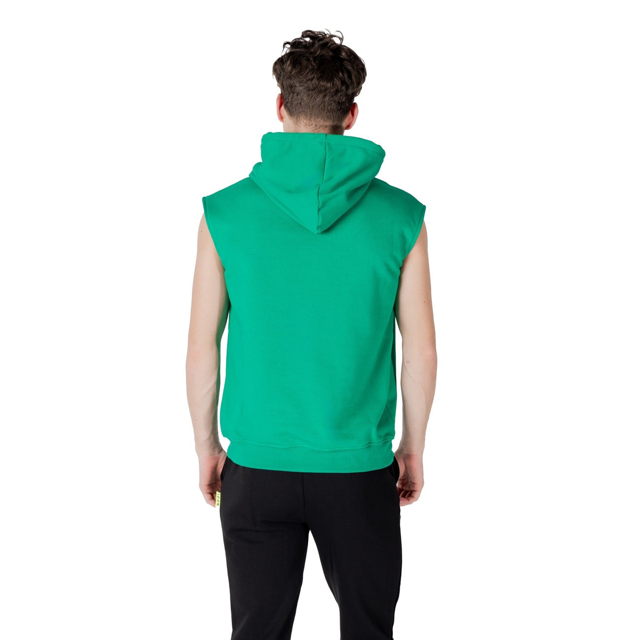 2417419 Icon Felpa Verde Smanicata Cappuccio Uomo