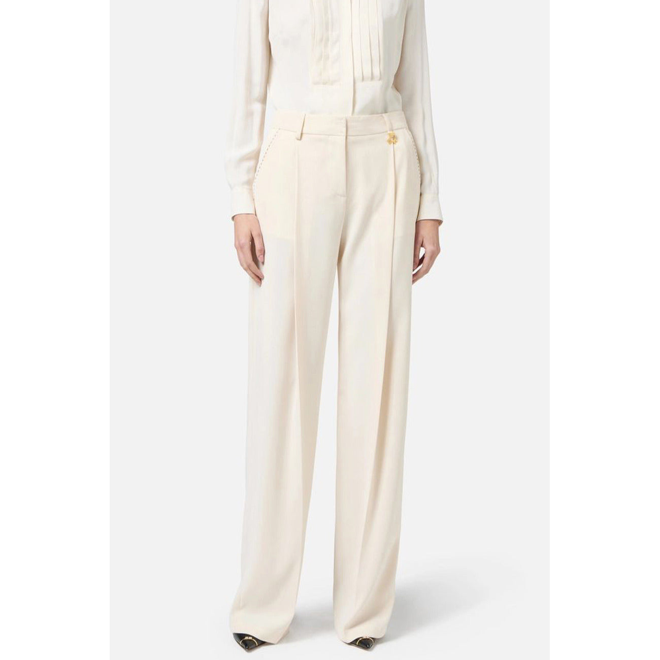 493892 Elisabetta Franchi Pantaloni Beige Donna Primavera/Estate