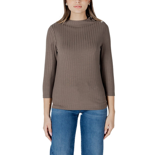 483728 Street One Maglia Marrone Maniche Lunghe Bottoni Donna