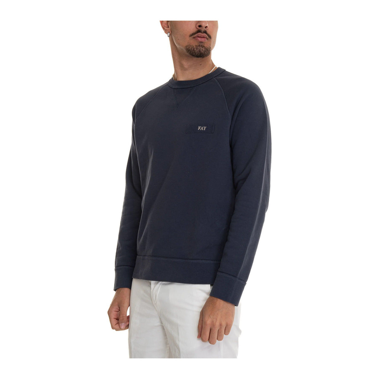 2450251 Fay Maglia Blu Cotone Uomo