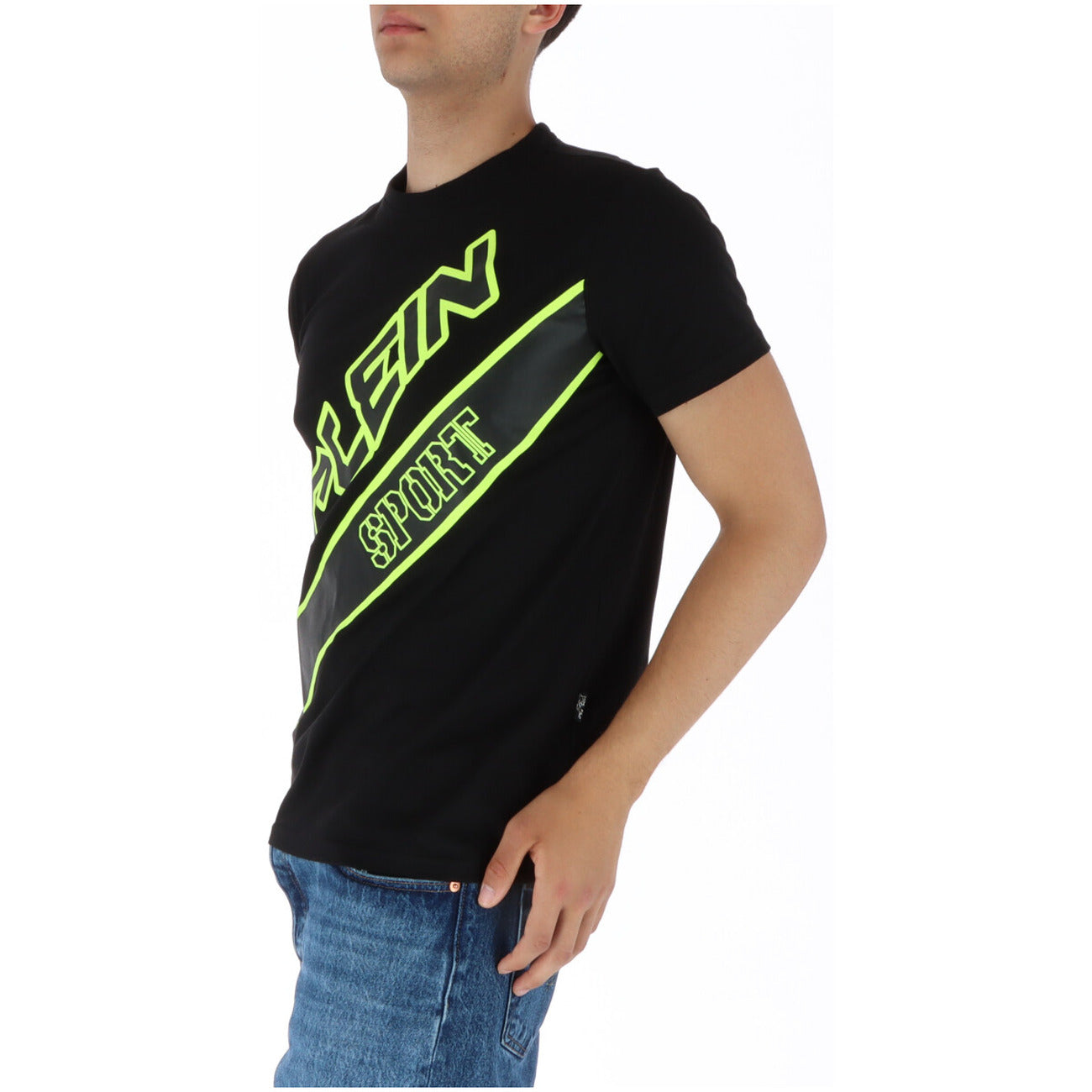 444111 Plein Sport T-Shirt Nero Stampa Uomo