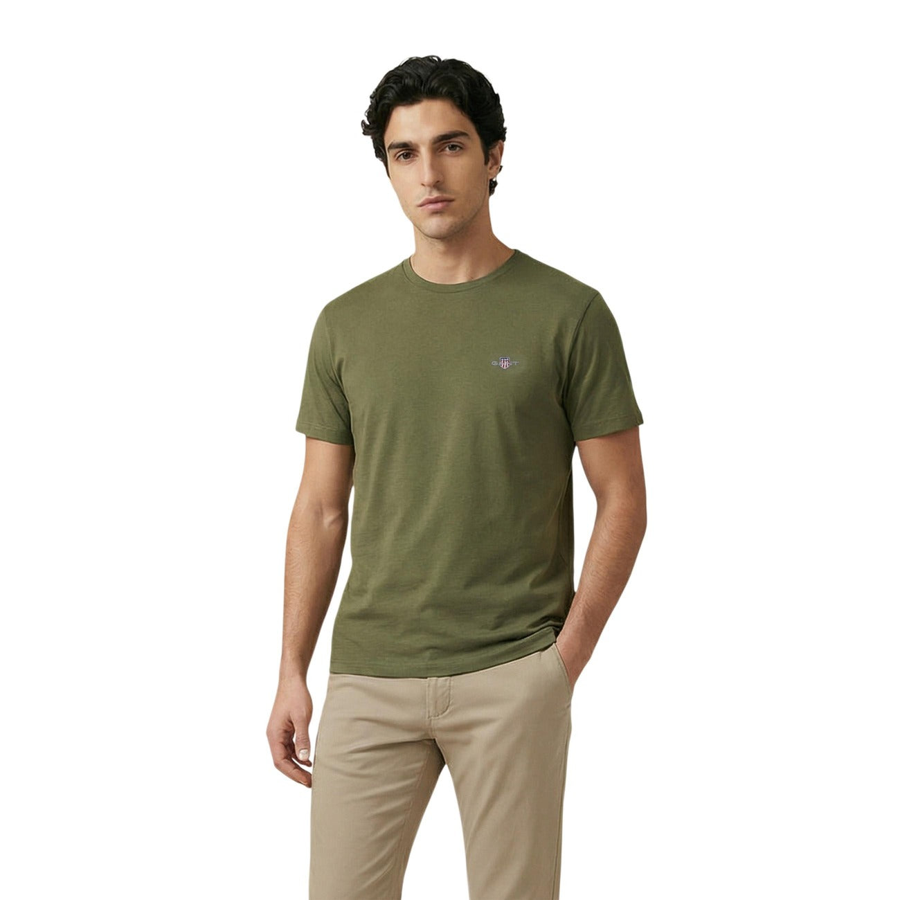 2459555 Gant T-Shirt Verde Uomo