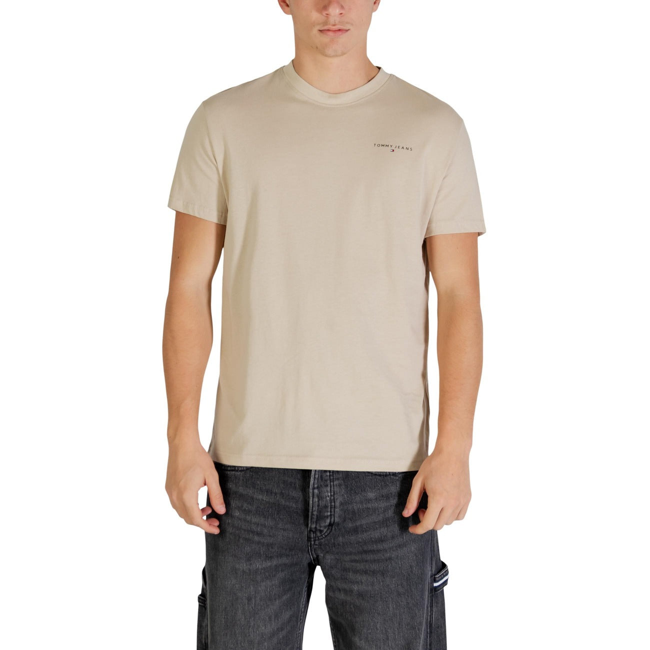 2447278 Tommy Hilfiger Jeans T-shirt Beige Cotone Organico Uomo