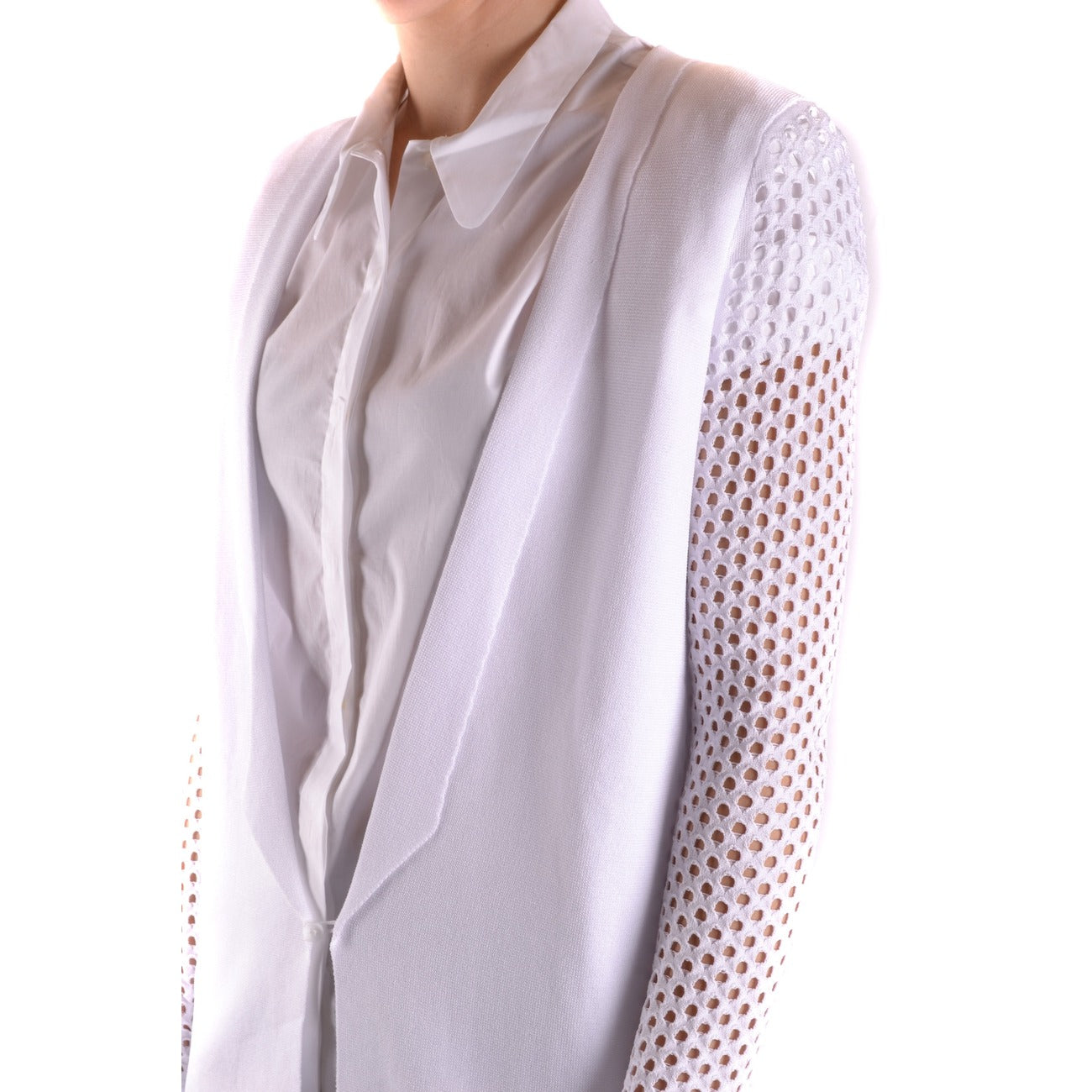 2423069 Pinko Cardigan Bianco Donna Viscosa 75% Poliammide 25%