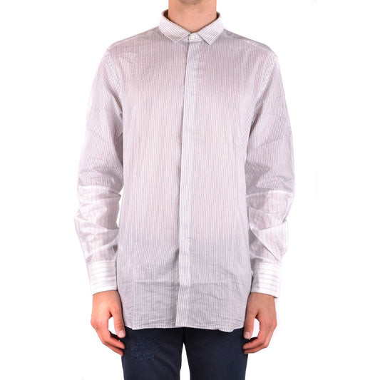 2431820 Neil Barrett Camicia Grigio Righe Maniche Lunghe Uomo