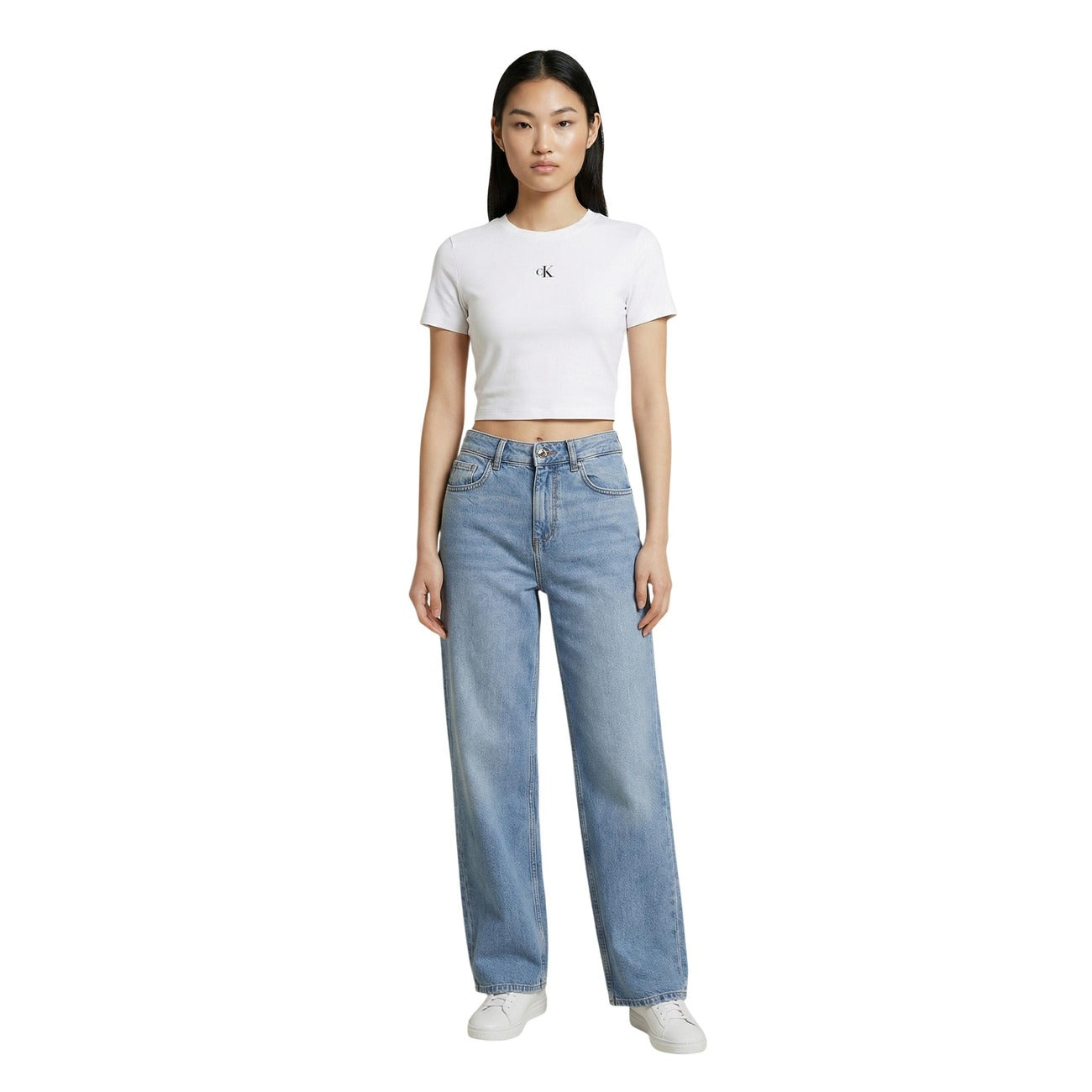 2454314 Calvin Klein Jeans T-Shirt Donna Beige Cotone
