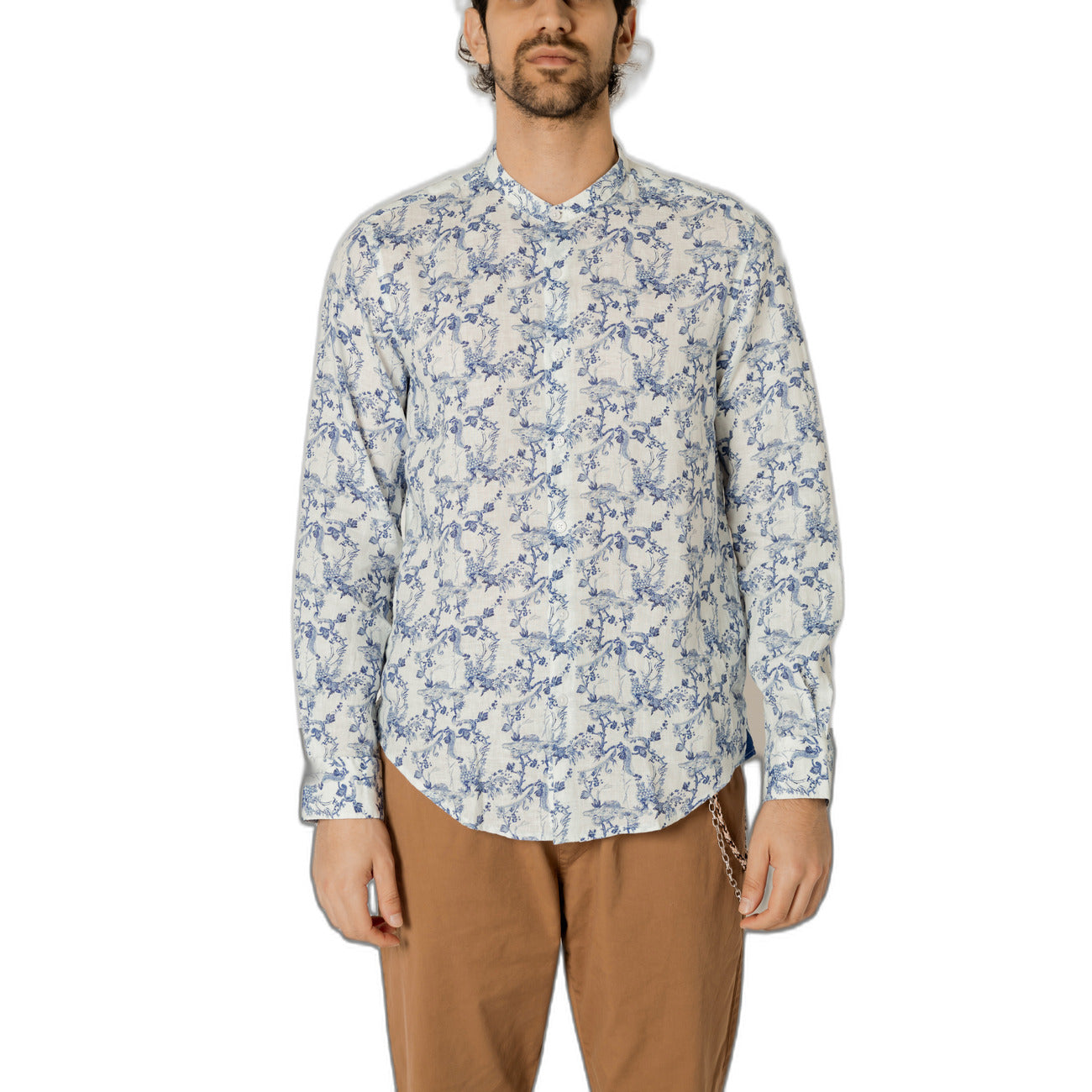 2215446 Gianni Lupo Camicia Blu Uomo