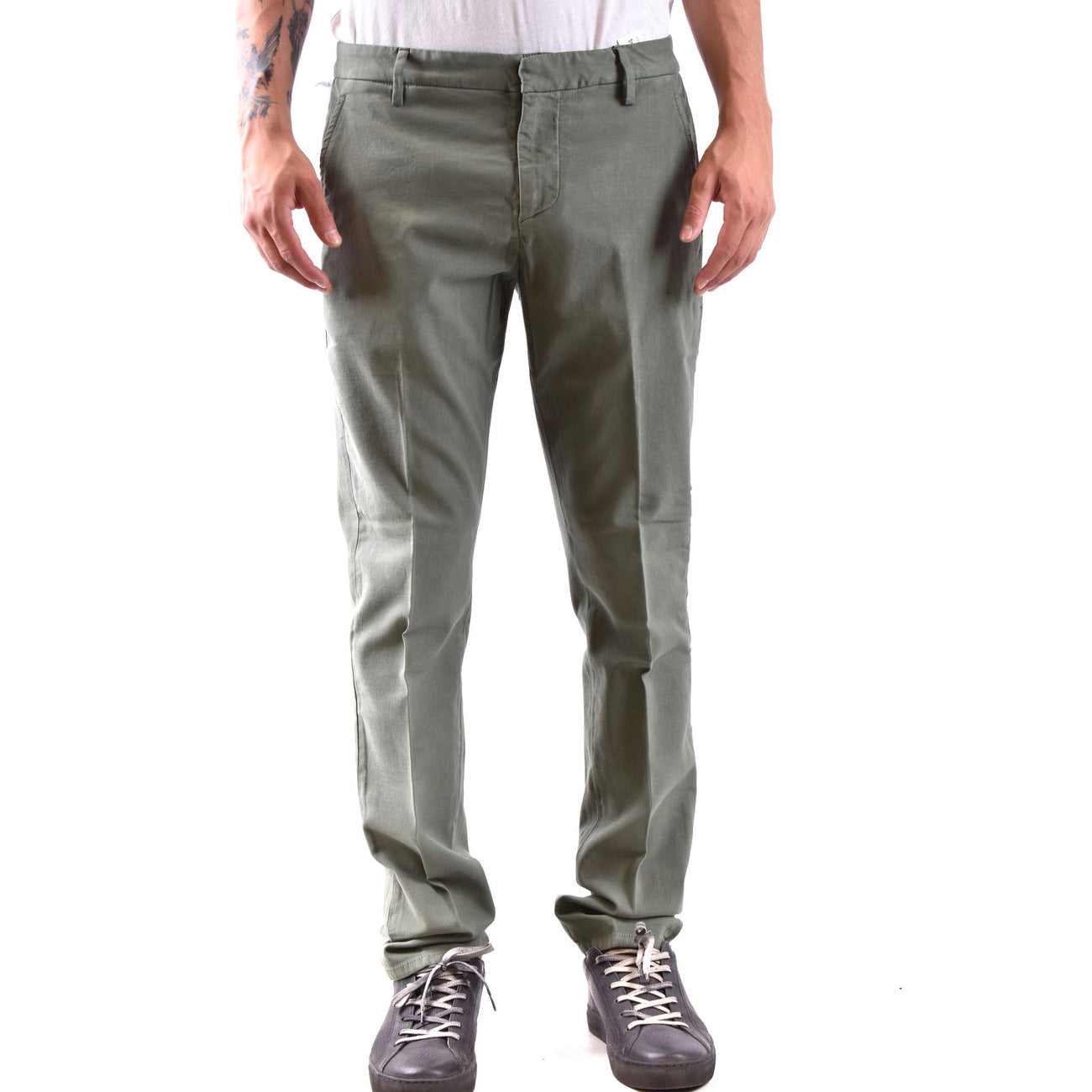 2430312 Dondup Pantaloni Verde 100% Cotone Uomo