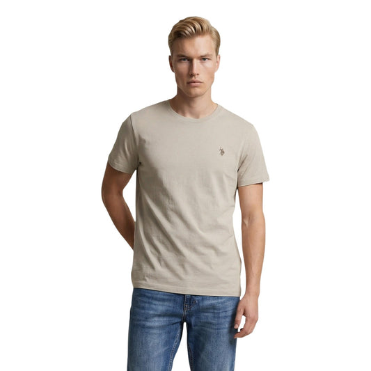 2460725 U.S. Polo Assn. T-Shirt Beige Uomo