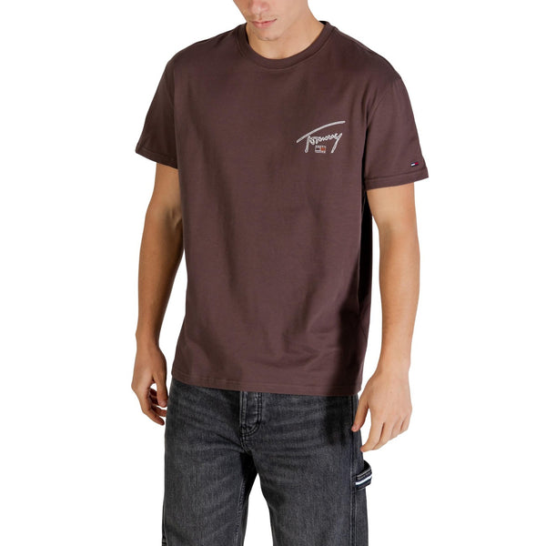 T-shirt Marrone Cotone Organico Uomo