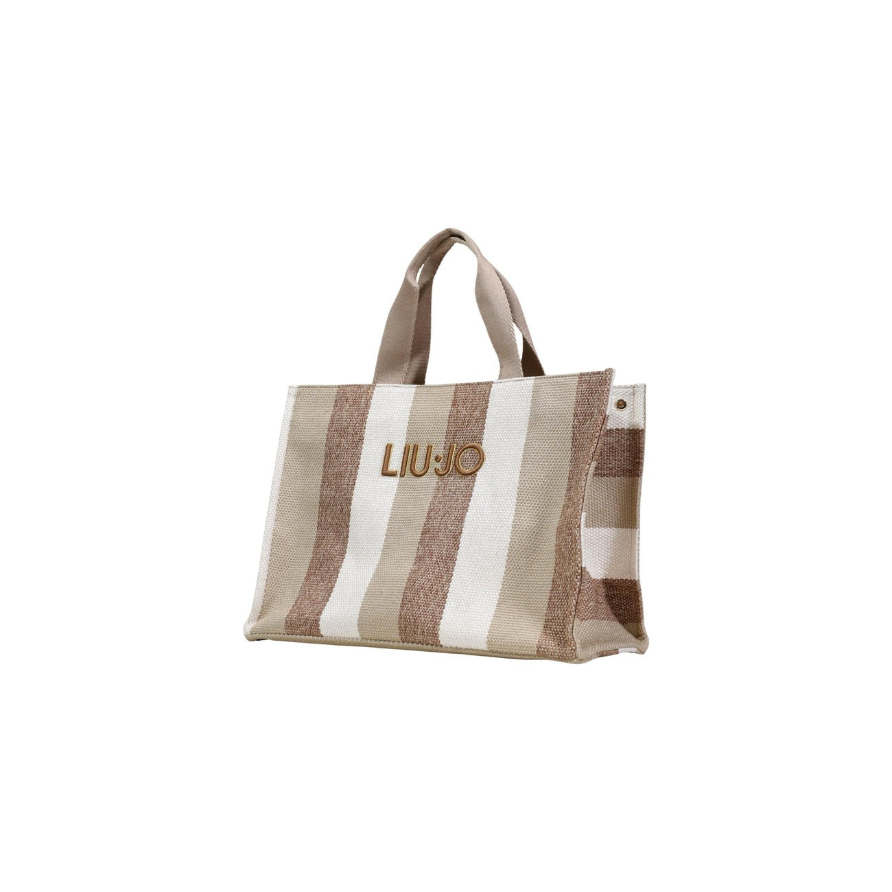 2456082 Liu Jo Borsa Beige Righe Cotone