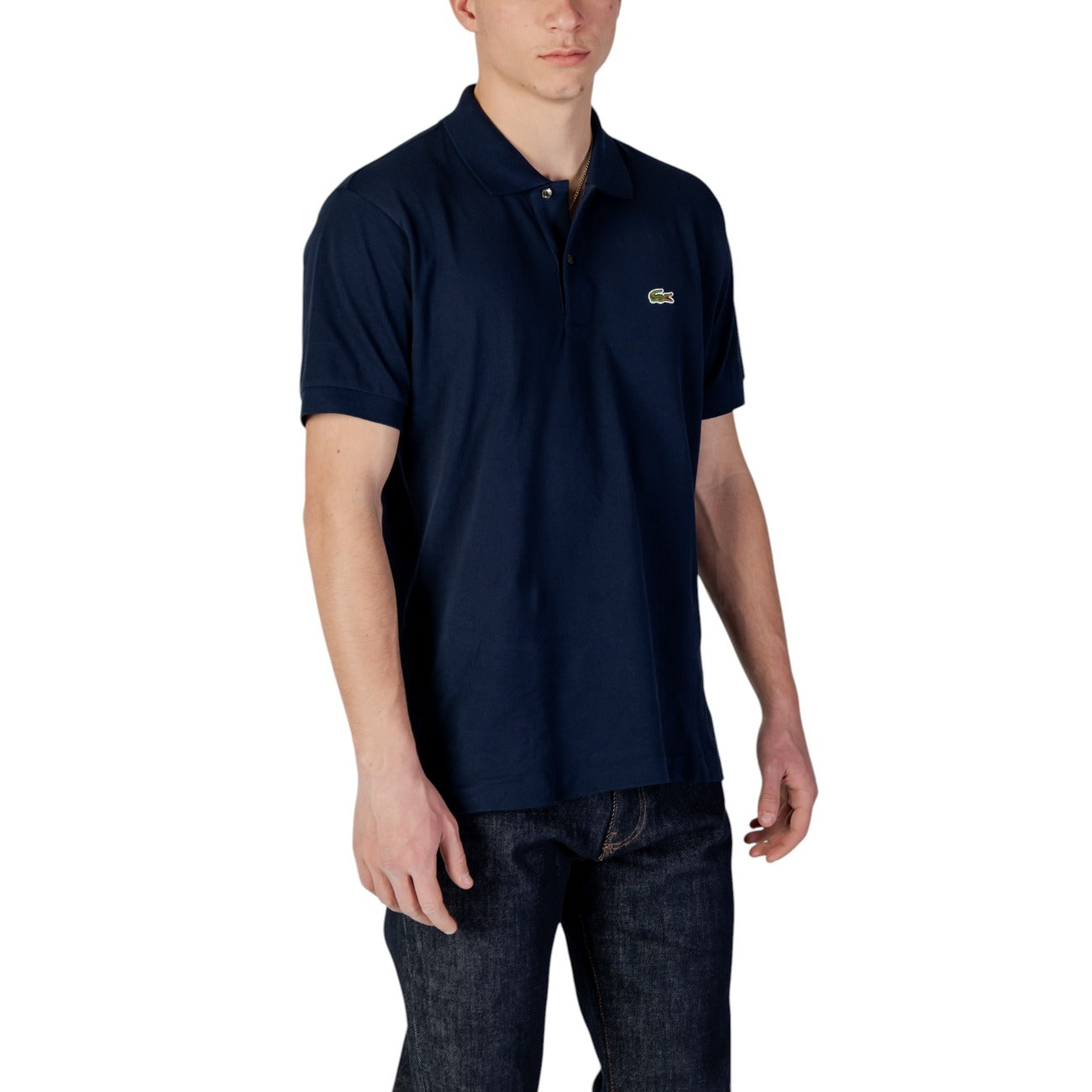 2412651 Lacoste Polo Blu Cotone Colletto Polo Maniche Corte Uomo