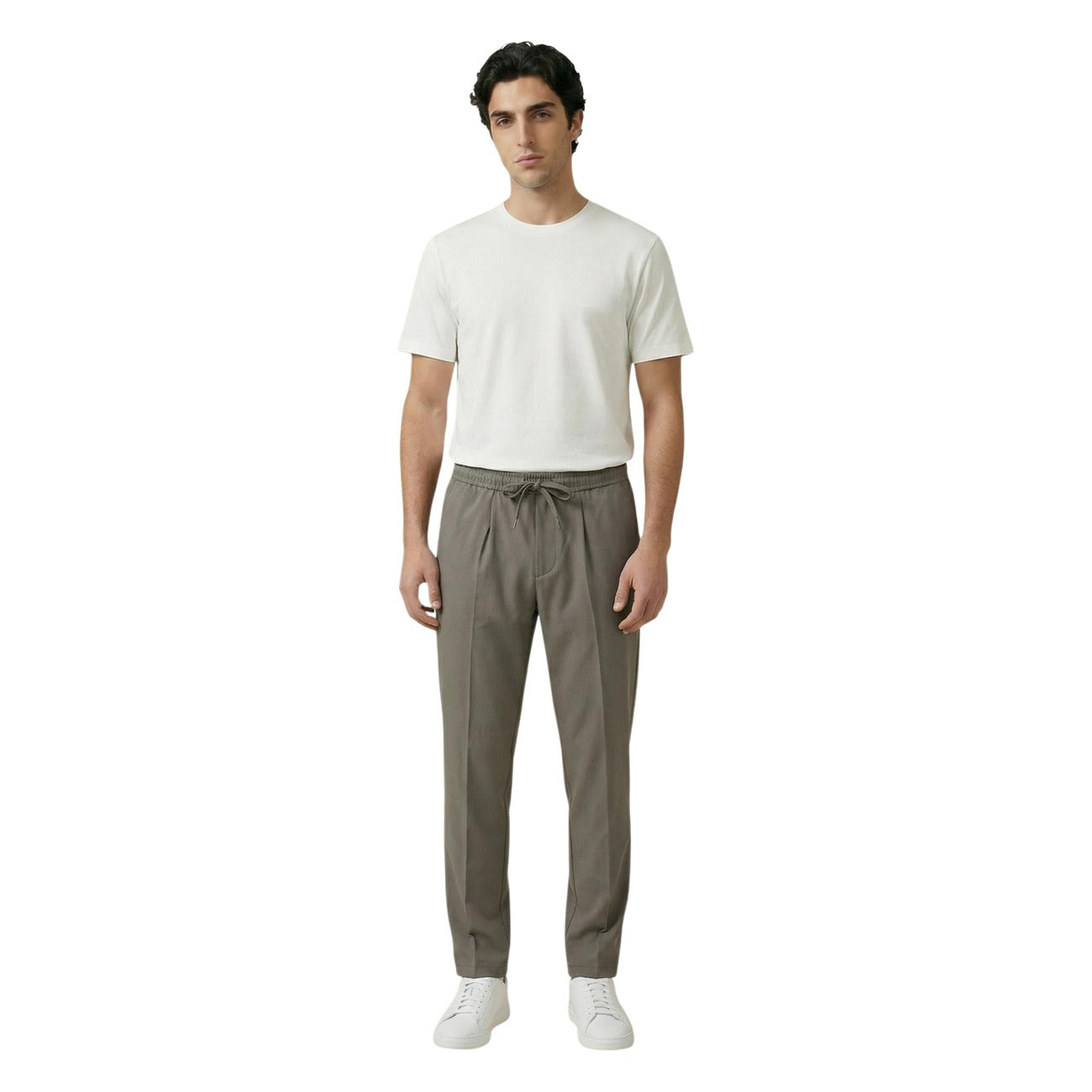 2455576 Gianni Lupo Pantaloni Verde Poliestere Uomo