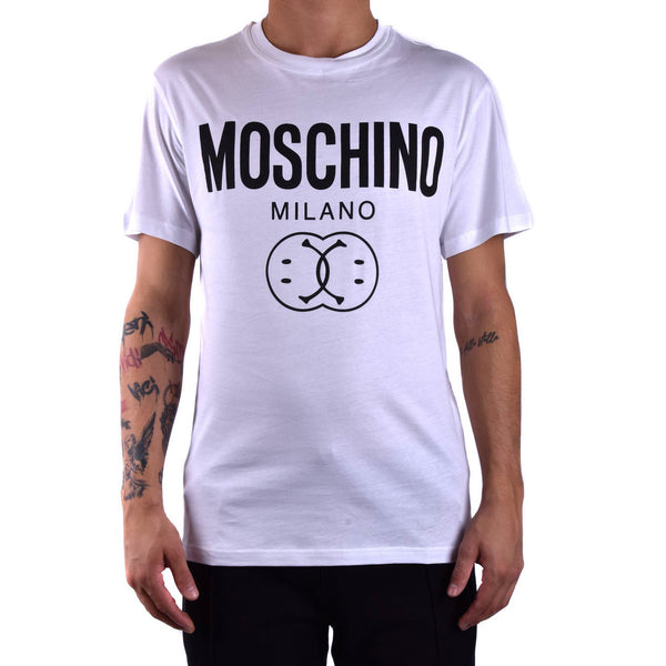 T-shirt Con Stampa Double Smiley Moschino Couture
